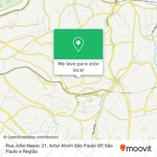 Rua John Neper, 31, Artur Alvim São Paulo-SP mapa