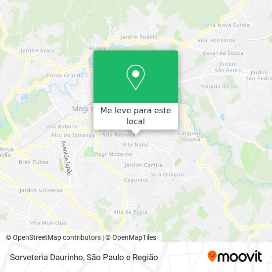 Sorveteria Daurinho mapa