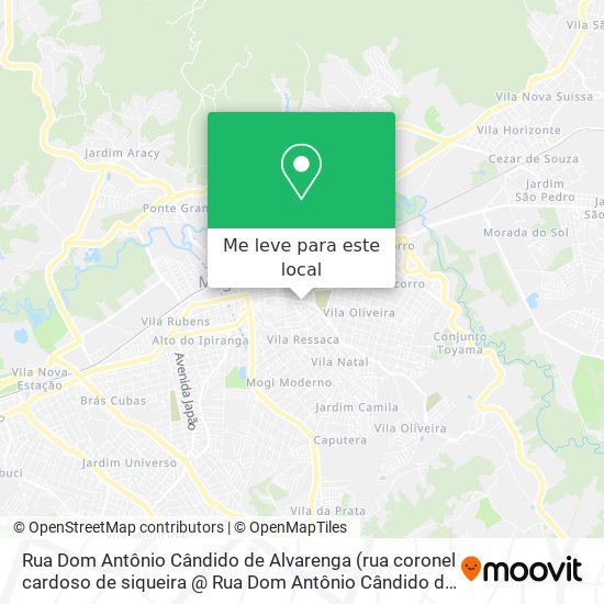 Rua Dom Antônio Cândido de Alvarenga mapa