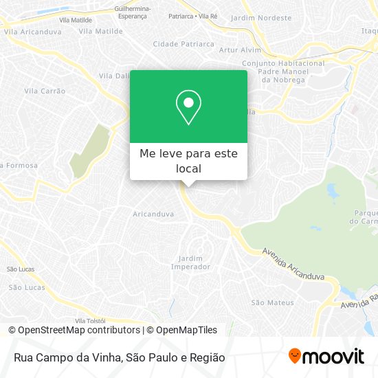 Rua Campo da Vinha mapa