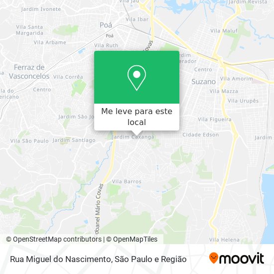 Rua Miguel do Nascimento mapa