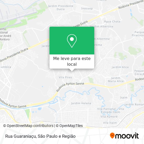 Rua Guaraniaçu mapa