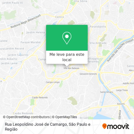 Rua Leopoldino José de Camargo mapa