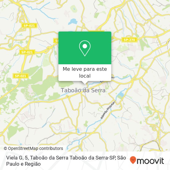 Viela G, 5, Taboão da Serra Taboão da Serra-SP mapa