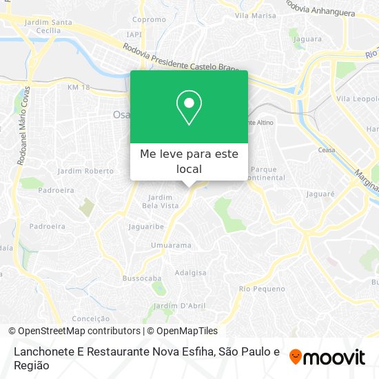 Lanchonete E Restaurante Nova Esfiha mapa