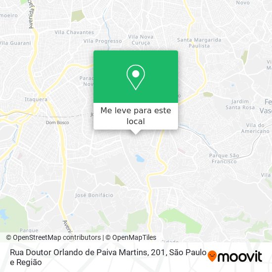 Rua Doutor Orlando de Paiva Martins, 201 mapa