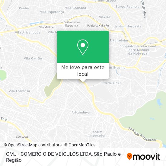 CMJ - COMERCIO DE VEICULOS LTDA mapa