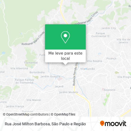 Rua José Milton Barbosa mapa