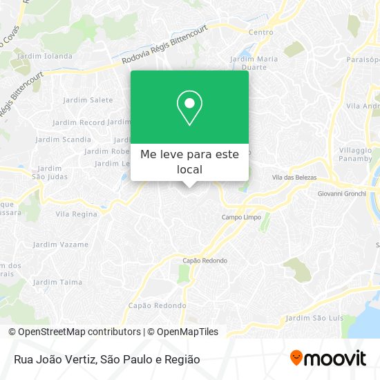 Rua João Vertiz mapa