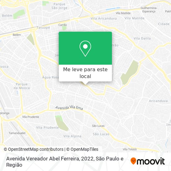 Avenida Vereador Abel Ferreira, 2022 mapa
