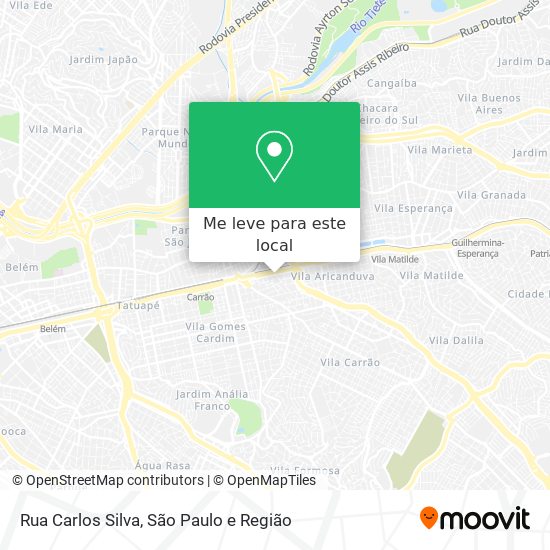 Rua Carlos Silva mapa