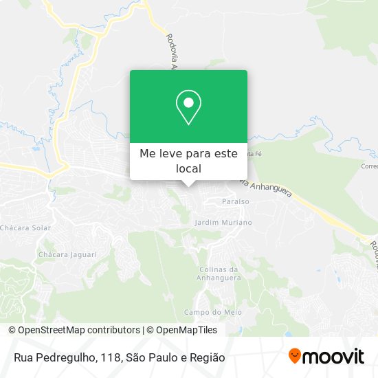Rua Pedregulho, 118 mapa