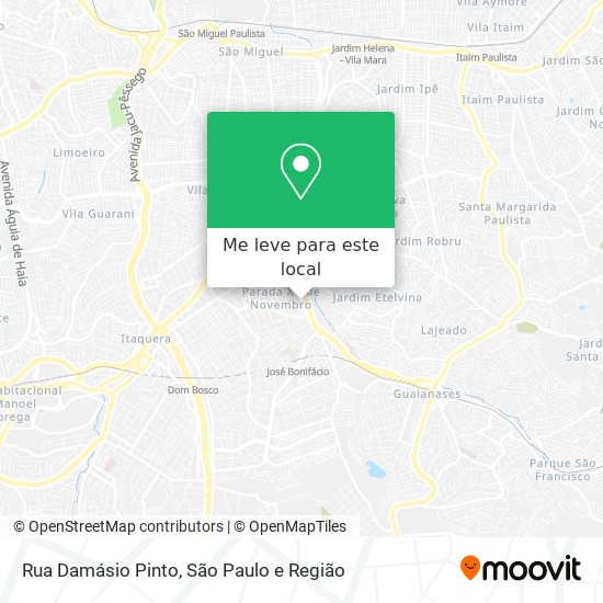 Rua Damásio Pinto mapa
