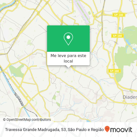 Travessa Grande Madrugada, 53, Cidade Ademar São Paulo-SP mapa
