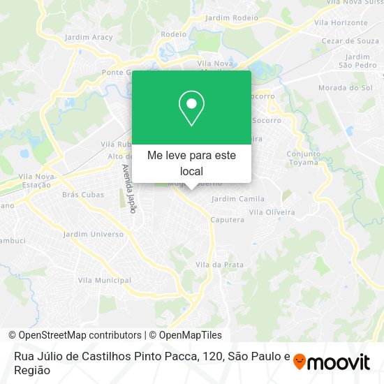 Rua Júlio de Castilhos Pinto Pacca, 120 mapa