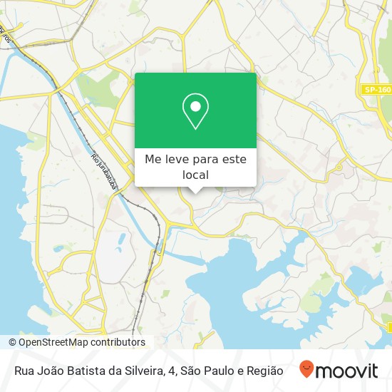 Rua João Batista da Silveira, 4, Campo Grande São Paulo-SP mapa