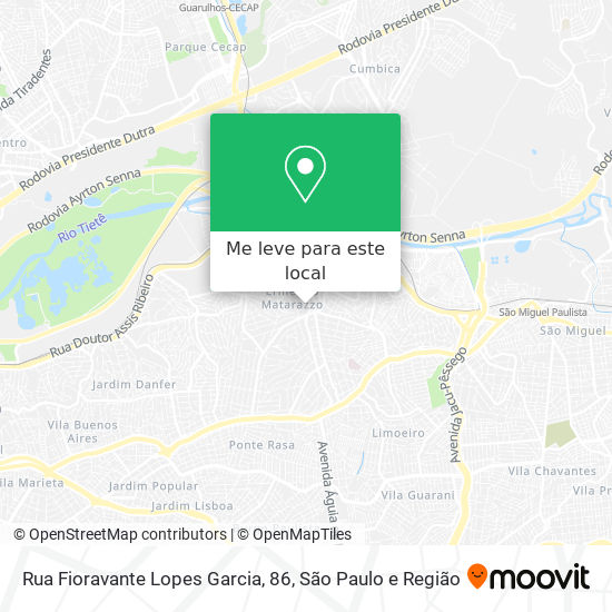 Rua Fioravante Lopes Garcia, 86 mapa