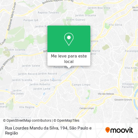 Rua Lourdes Mandu da Silva, 194 mapa