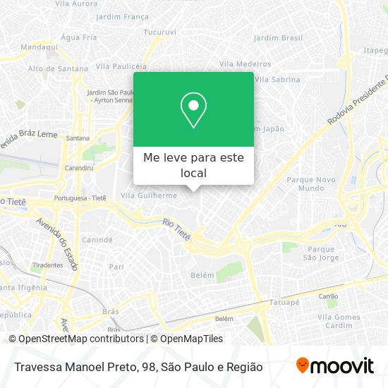 Travessa Manoel Preto, 98 mapa