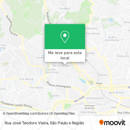 Rua José Teodoro Vieira mapa