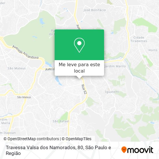 Travessa Valsa dos Namorados, 80 mapa