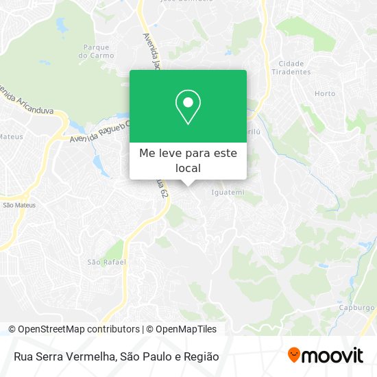 Rua Serra Vermelha mapa