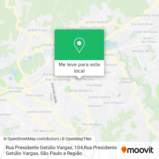 Rua Presidente Getúlio Vargas, 104,Rua Presidente Getúlio Vargas mapa