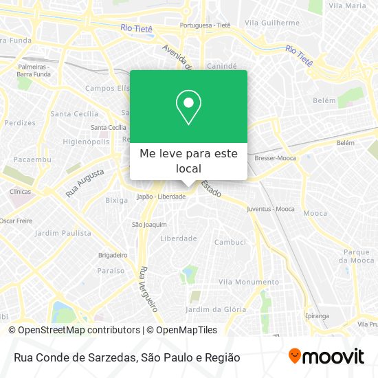 Rua Conde de Sarzedas mapa