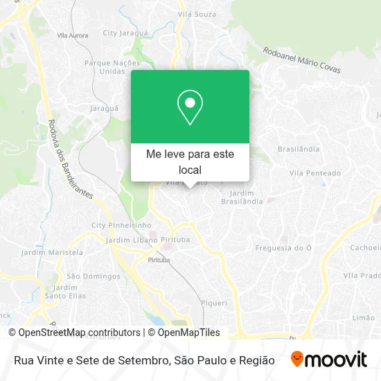 Rua Vinte e Sete de Setembro mapa