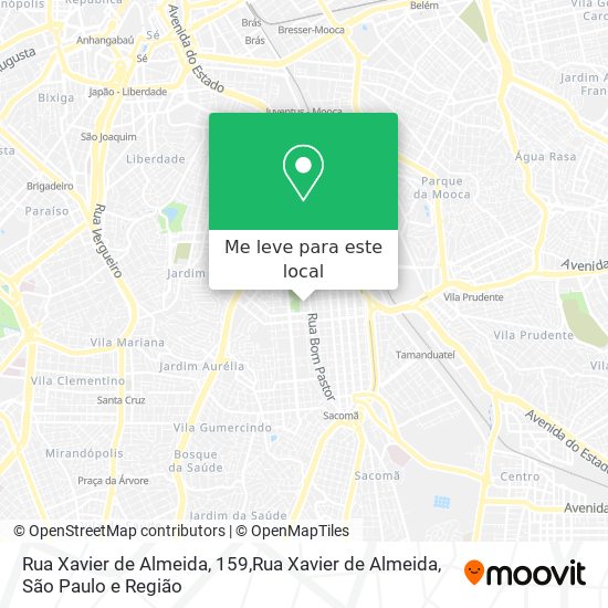 Rua Xavier de Almeida, 159,Rua Xavier de Almeida mapa