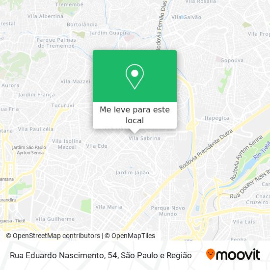 Rua Eduardo Nascimento, 54 mapa