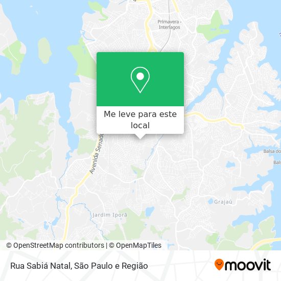 Rua Sabiá Natal mapa