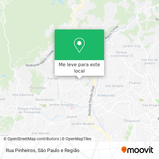 Rua Pinheiros mapa