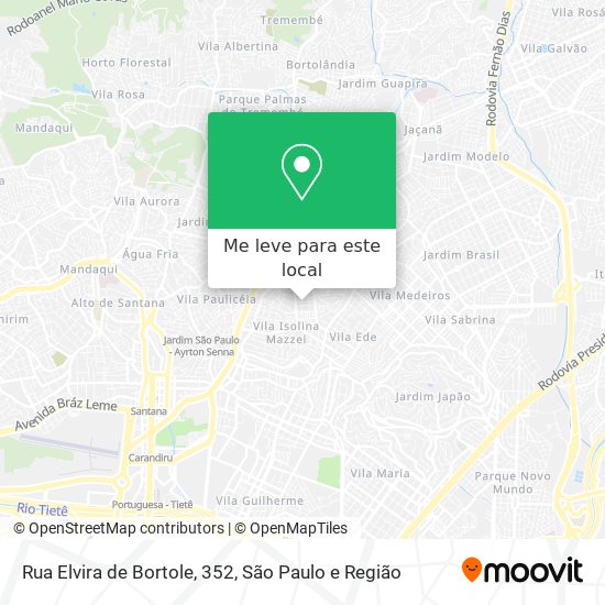 Rua Elvira de Bortole, 352 mapa
