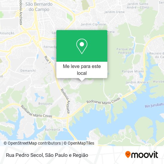 Rua Pedro Secol mapa