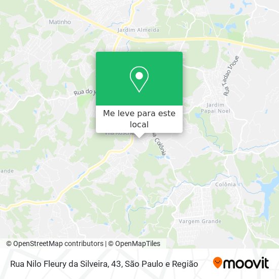 Rua Nilo Fleury da Silveira, 43 mapa