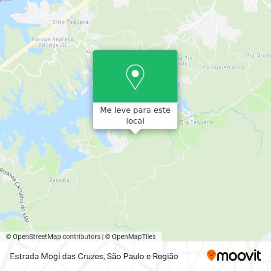 Estrada Mogi das Cruzes mapa