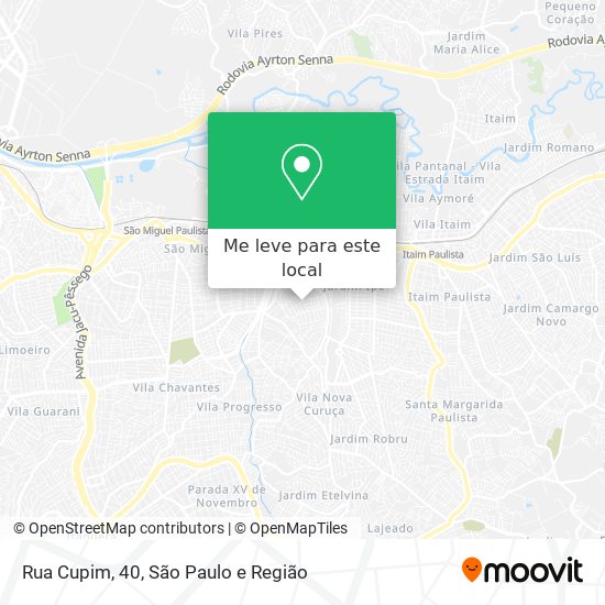 Rua Cupim, 40 mapa