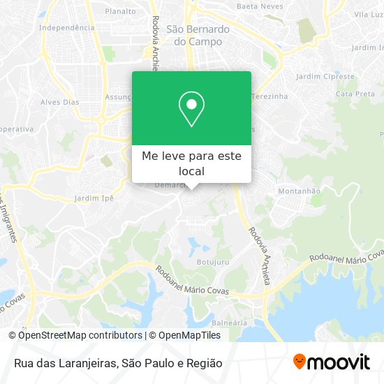Rua das Laranjeiras mapa