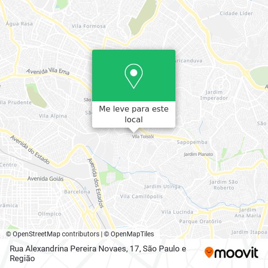 Rua Alexandrina Pereira Novaes, 17 mapa