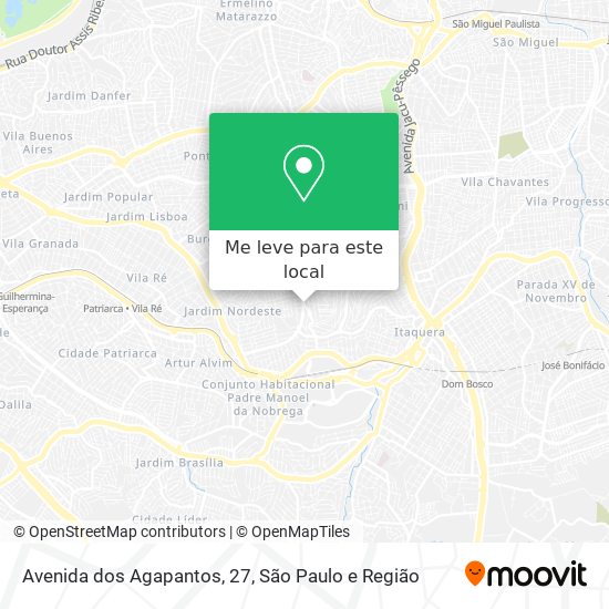 Avenida dos Agapantos, 27 mapa