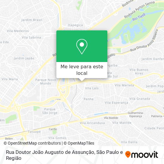 Rua Doutor João Augusto de Assunção mapa