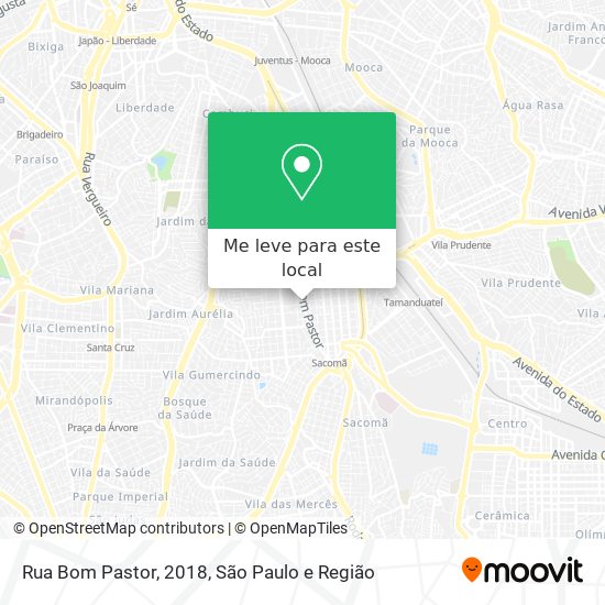 Rua Bom Pastor, 2018 mapa