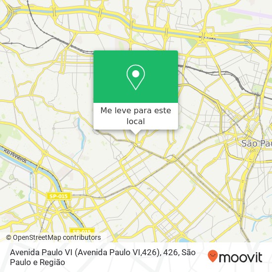 Avenida Paulo VI (Avenida Paulo VI,426), 426, Perdizes São Paulo-SP mapa