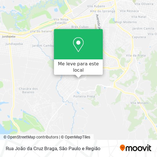 Rua João da Cruz Braga mapa