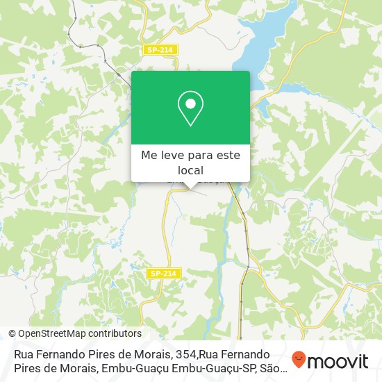 Rua Fernando Pires de Morais, 354,Rua Fernando Pires de Morais, Embu-Guaçu Embu-Guaçu-SP mapa
