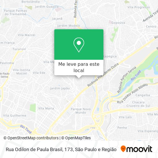 Rua Odilon de Paula Brasil, 173 mapa