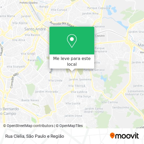 Rua Clélia mapa