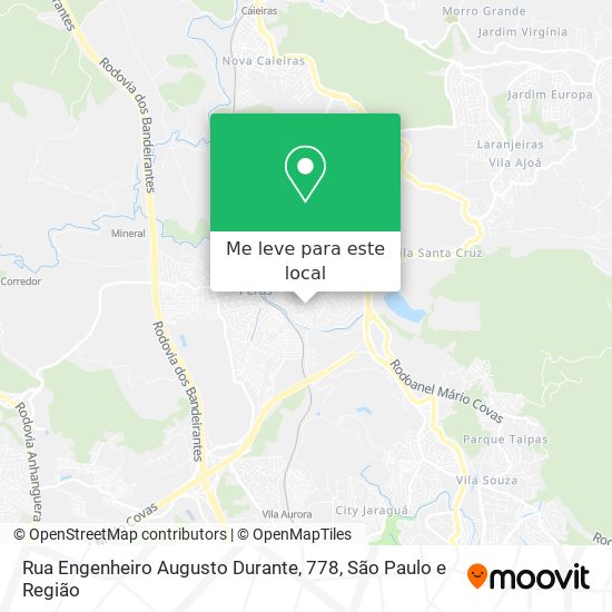 Rua Engenheiro Augusto Durante, 778 mapa