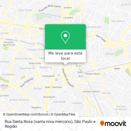 Rua Santa Rosa (santa rosa mercúrio) mapa